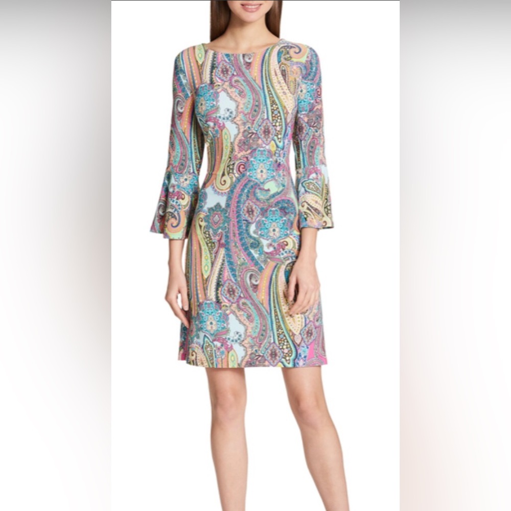 Tommy Hilfiger Paisley bell sleeve dress. Women’s size 2- New with tags